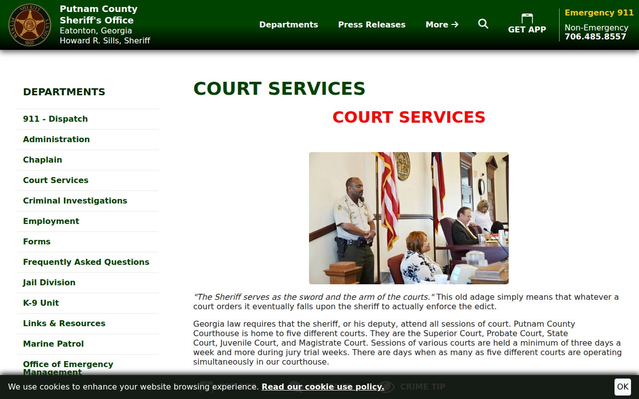 Putnam County courthouse warrant search location