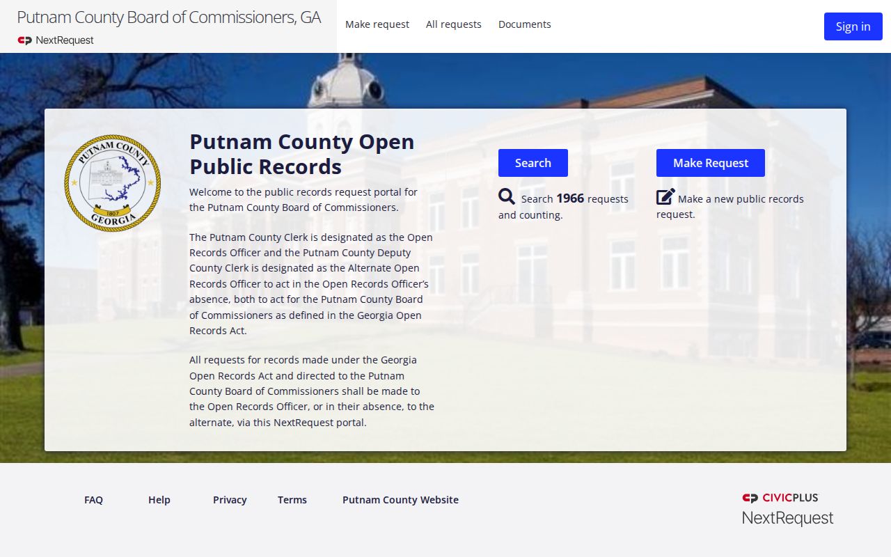 Putnam County bench warrant public records portal