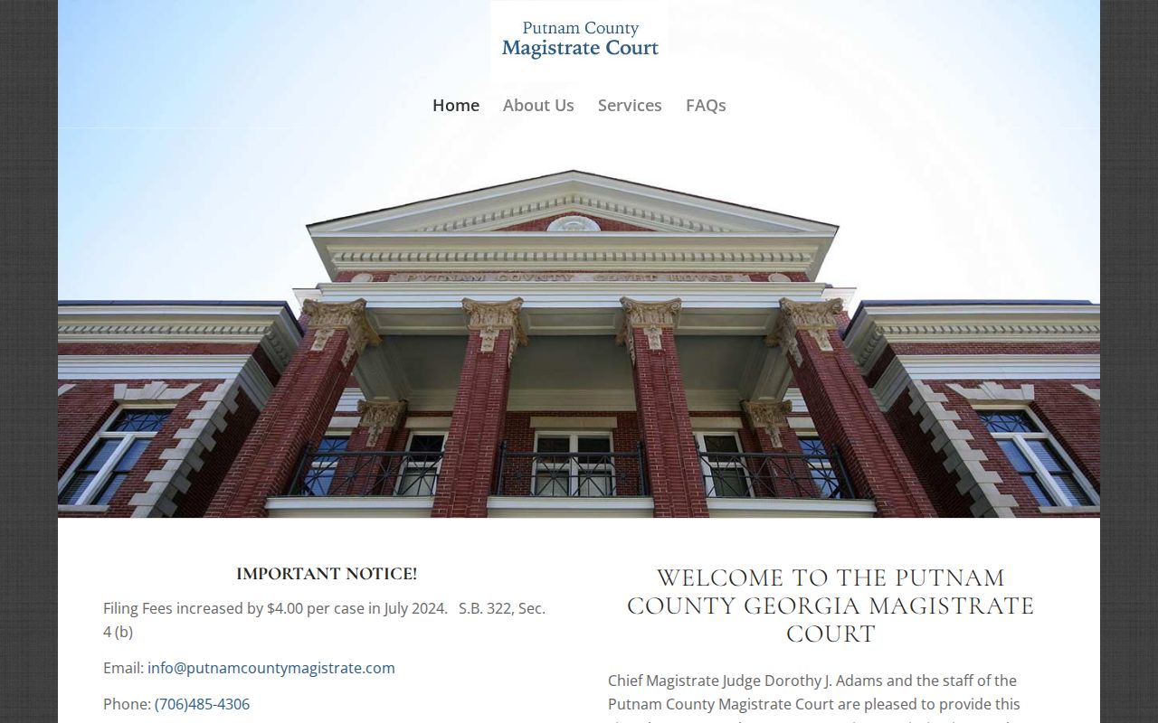 Putnam County Magistrate Court browser verification screen